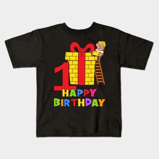 1st First Birthday Party 1 Year Old One Year Kids T-Shirt